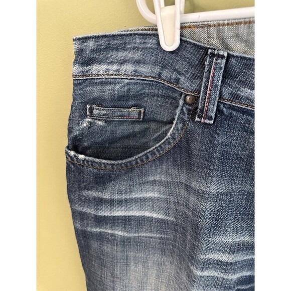 Jet Lag Jeans Men’s Wide Leg 36x34 (36x32) Distressed Made In Italy Zip Up Dark - Picture 3 of 16